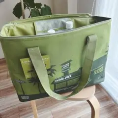 【新品未使用】トレジョ 保冷バッグ 大 オリーブ