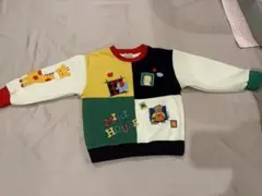 キッズ トレーナー マルチカラー パッチワーク