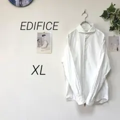 11776 EDIFICE 長袖シャツ XL 白 無地 ベトナム製のサムネイル