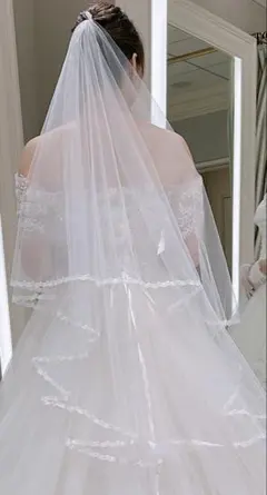 ウェディングベール コーム付き ショートタイプ