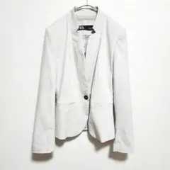 ZARA ノーカラージャケット サイズEUR34(XS〜S相当) 黄ばみあり