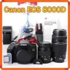 美品 【Canon EOS 8000D ダブルレンズセット】 初期不良返品対応〇
