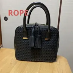 ROPE フリンジ付きハンドバッグ　黒のサムネイル
