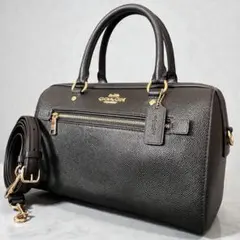 極美品✨コーチ　2way レザー　ブラック　ローアンサッチェル　ショルダー