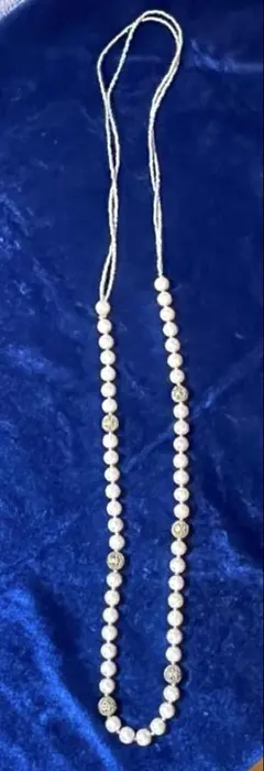 コットンパール風ビーズ ネックレス ロング