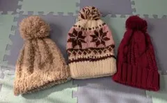 ニット帽 3点　セット　レディース