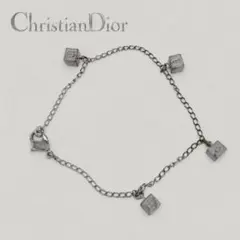 北M5817】Christian Dior ロゴ キューブ ブレスレット - メルカリ