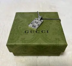 GUCCI グッチ ゴースト シルバー プレート型ネックレス