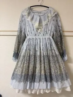 タグ付き新品！axes femmeラッフル襟花柄ワンピース チュニック　長袖