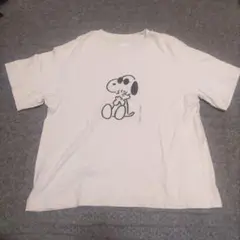スヌーピー ユニクロ Tシャツ Lサイズ ベージュ