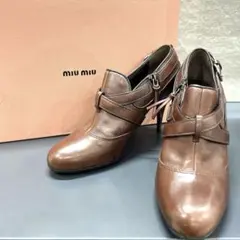 miu miu ミュウミュウ サイドジップ ブーティー サイズ37.5