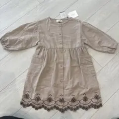 セラフ 刺繍入り七分袖ワンピース 95