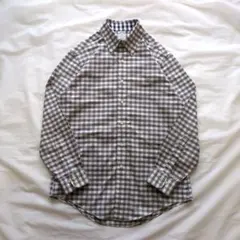 ブルックスブラザーズ 長袖 BDシャツ ギンガムチェック 刺繍 ノンアイロン M