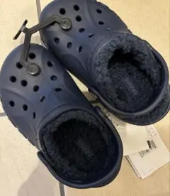 Crocs ウィンタークロッグ ネイビー　サンダル　ボア付き　★15.5センチ★