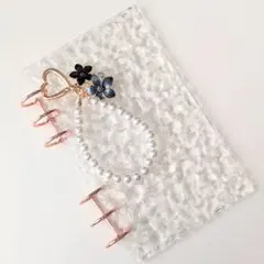 m◎ A6 アクリルバインダー 家計管理簿 かわいい 水流 手帳 収納 チャーム