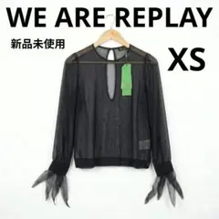 新品 WE ARE REPLAY シアーシャツ シアートップス ブラックのサムネイル