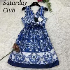 サタデークラブ レディース ひざ丈ワンピース サイズS