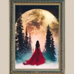 直感と願いを照らす、月光の守護 ☆ 満月の女神No.11 ☆開運ヒーリングアート