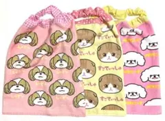 おりこうエプロン3枚set 上質タオル地　ハンドメイド