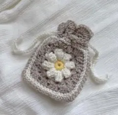 ハンドメイド かぎ針編み 巾着