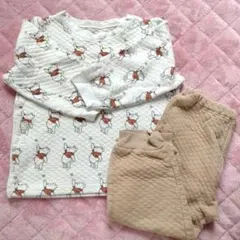 ユニクロ　キルトパジャマ　100サイズ　プーさん