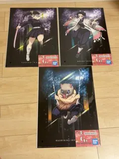 鬼滅の刃 一番くじ Ｇ賞ポスター セット 栗花落カナヲ、胡蝶しのぶ、嘴平伊之助