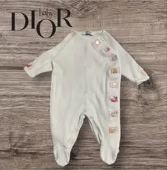 babyDiorベビーディオール足付きロンパースパッチワークオーバーオール〜80のサムネイル