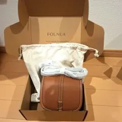 folnua フォルニュア　クラシックロゴポシェバッグ ブラウン　　ミニ　新品のサムネイル