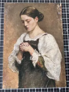 黒田 清輝、裸婦デッサン、裸婦、希少画集画、新品額装付、状態良好 B000047-1966｜黒田 清輝｜習作（婦人像）｜本間美術館所蔵作品