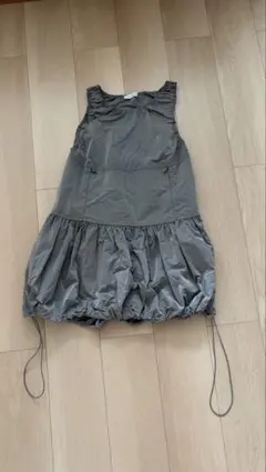 ノースリーブ チュニック グレー ドロスト 裾絞り