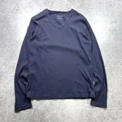 00s【archive】ロングtシャツ/Y2K/Ｖネック/ロングスリーブ/お兄系