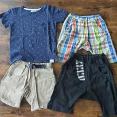 まとめ売り　トップス　ハーフパンツ　　4点　セット　100〜