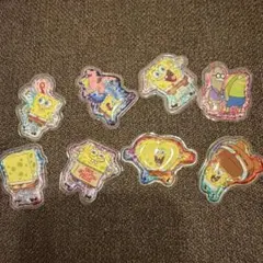 スポンジボブ ホログラム ステッカー ぷっくり 8枚セット
