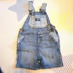 OSHKOSH USA製 80s デニムカバーオール ヒッコリー 80s USA製 OSHKOSH B'GOSH ヒッコリー ストライプ カバーオール