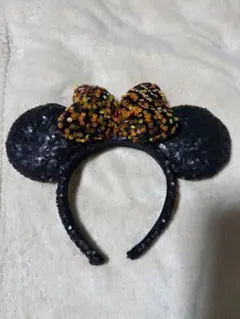 ミッキー スパンコールカチューシャ ハロウィン