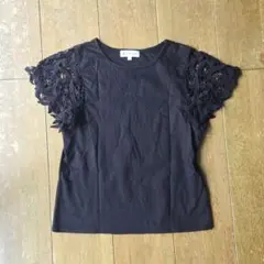 ROPÉ PICNIC KIDS ブラックレース袖Tシャツ 140