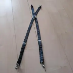 체크무늬 멜빵