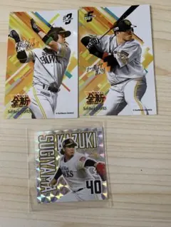 福岡ソフトバンク　山川選手　近藤選手　杉山選手　ステッカー