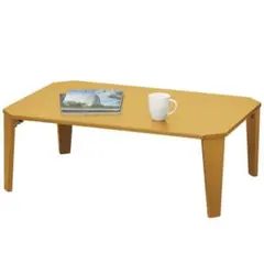 ニトリ　NITORI　折りたたみテーブル(カムオン90 DBR)　ブラウン