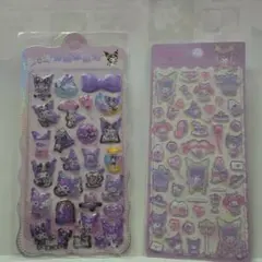 マイメロ　クロミ　シール　2枚セット　ぷっくり　ボンボンドロップ　S-3