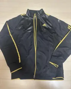 adidas ジャージ上下セット　ブラック/ゴールドライン