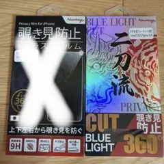 iPhone用プライバシーフィルム 覗き見防止　360度　2セット