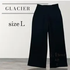 美品　GLACIER グラシア ワイドパンツ Lサイズ ブラック 黒
