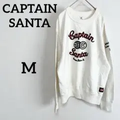 キャプテンサンタ トレーナー y2k カジュアル ホワイト 古着コーデ