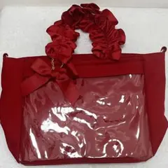 ザッカマート フリルハンドルトートバッグ A4 ボルドー