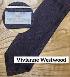 Vivienne Westwood オーブ柄　ネクタイ　ネイビー