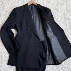 未使用級♡ダーバン ブラックフォーマル スーツ上下 ダブルブレスト 94A6/L
