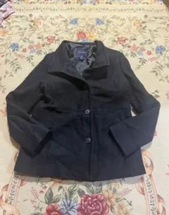 ランズエンド　　レディース　秋冬　ジャケット　テーラード　コート　ノーカラー