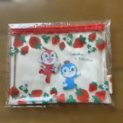 アンパンマンミュージアム　ドキンちゃんコキンちゃん　いちごクリアポーチ