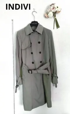 《値下げ》 INDIVI インディヴィ インナーダウン付トレンチコート 40